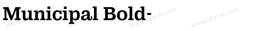 Municipal Bold字体转换